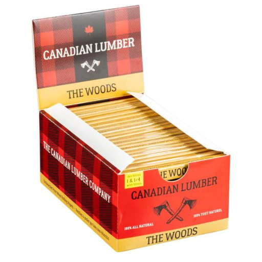 [CANADIAN LUMBER WOODS 114 P&T 22] Canadian Lumber The Woods 1 1/4 Rolling Paper w/Filters -22ct