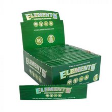 [ELEMENTS GREEN KSS PAPER 50] Elements Green King Size Slim Rolling Paper - 50ct