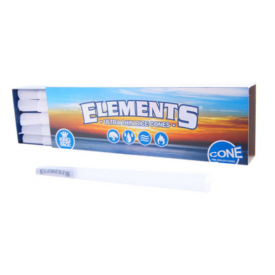 [ELEMENTS KS CONES 40] Elements King Size Ultra Thin Rice Pre-rolled Cones - 40ct