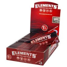 [ELEMENTS HEMP 114 P25] Elements Red Hemp Slow Burning 1 1/4 Rolling Papers - 25ct