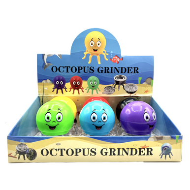 [OCTOPUS GRINDER 6] Funny LED Octopus 50mm Grinder - 6ct