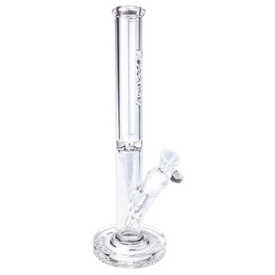 [H158] Hoss Glass 14" Flame Polished Straight Waterpipe