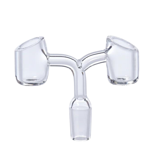[Q002] Hoss Glass 90 Degree Double Quarts Banger 14mm - Male