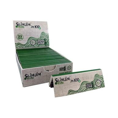 [K10 SLIM JIM HEMP 114 P 25] K10 SlimJim Hemp 1 1/4  Rolling Papers - 25ct
