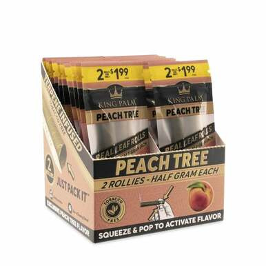 [10810089610314] King Palm 2 Rollie Peach Tree Wraps - 20ct