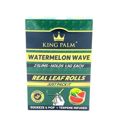 [KPALM 2-SLIM-WATERMELON 20] King Palm 2 Slim Rolls Watermelon Wave - 20ct