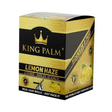 [KINGP 2- MINI LEMON HAZE 20] King Palm 2 Mini Rolls Lemon Haze - 20ct