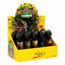[NIBO DELUXE SKULL 10] Nibo Deluxe Skull Torch Lighter - 10ct