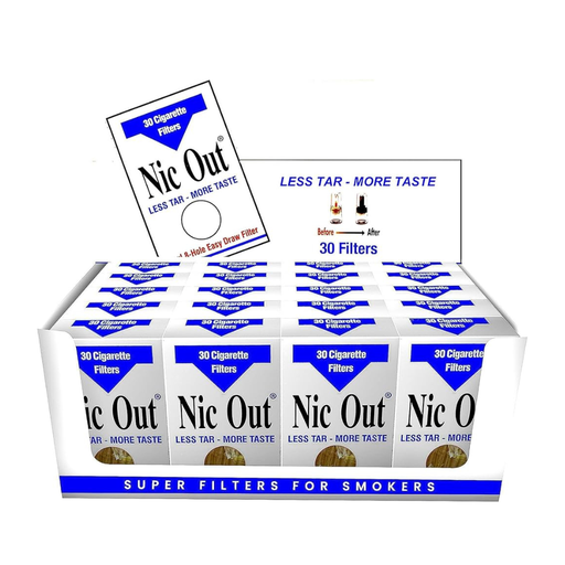 [NIC OUT 30 PC FILTERS] Nic Out 30-Piece Cigarette Filters - 20ct