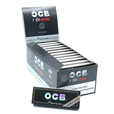 [OCB PREMIUM 114 P&F 24] OCB Premium 1 1/4 Rolling Papers + Filters - 24ct