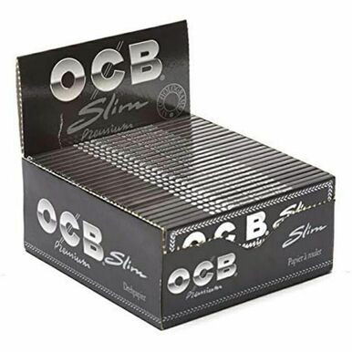 [OCB PREM BLACK SLIM P 50] OCB Premium Black Slim Rolling Papers - 50ct