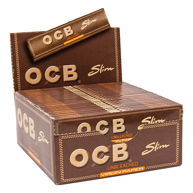 [OCB UNB SLIM P 50] OCB Unbleached Slim Rolling Papers - 50ct