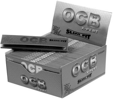 [OCB XPERT SLIM P 50] OCB X-Pert Silver Slim Fit Rolling Papers - 50ct