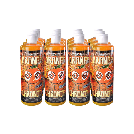 [SUPER HERO 16OZ] Orange Chronic Super Hero Cleaner Glass Bottle - 16oz