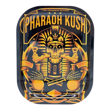 [SATRAY-S242] Pharaoh Kush Metal Rolling Tray - Small