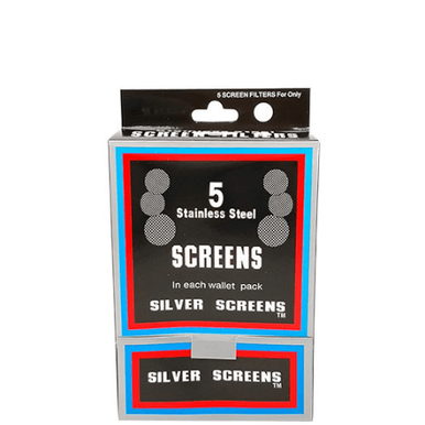 [SILVER SCREENS 100] Pipe Screens Stainless Steel Wallet Pack - 100ct