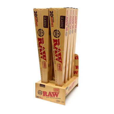 [RAW 20 STAGE RAWKET CONES] RAW 20 Stage RAWket Launcher Pre-rolled Cones - 8ct