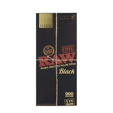 [RAW BL 114 C 900] RAW Black 1 1/4 Cones - 900ct
