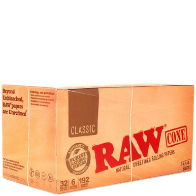 [RAW 114 C 32] RAW Classic 1 1/4 Cones 6 Pack - 32ct