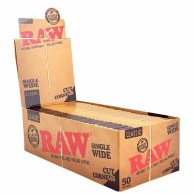 [RAW CLASSIC SW CC P 50] RAW Classic Single Wide Cut Corners - 50ct