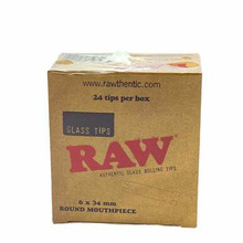 [RAW GLASS TIPS 24] RAW Glass Rolling Tips 6 x 34mm - 24ct