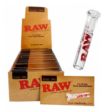 [RAW GLASS TIPS 35MM 24] RAW Glass Rolling Tips 6 x 35mm - 24ct