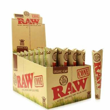 [RAW ORG HEMP KS C 96] RAW Organic Hemp King Size Cones - 96ct