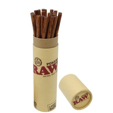 [RAW WD POKERS L] RAW Wood Pokers Large - 20ct