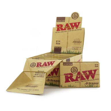 [RAW ORGANIC ARTESANO 15] Raw Artesano Organic 1 1/4 Rolling Paper - 15ct