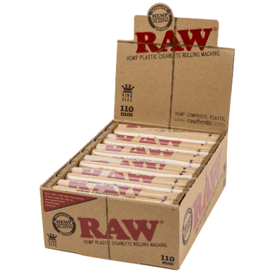 [RAW R110 12] Raw Hemp Plastic 110mm Rolling Machine  - 12ct