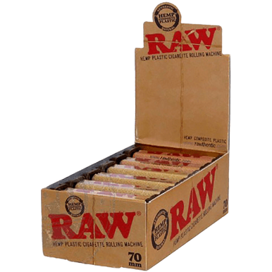 [RAW R70 12] Raw Hemp Plastic 70mm Rolling Machine  - 12ct