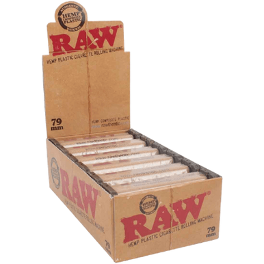 [RAW R79 12] Raw Hemp Plastic 79mm Rolling Machine  - 12ct