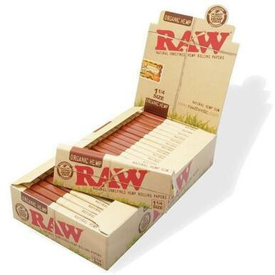 [RAW ORG HEMP 114 24] Raw Organic Hemp 1 1/4 Rolling Papers - 24ct