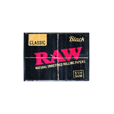 [RAW DOORMAT BLK S] Raw Plush Doormat Black - Small