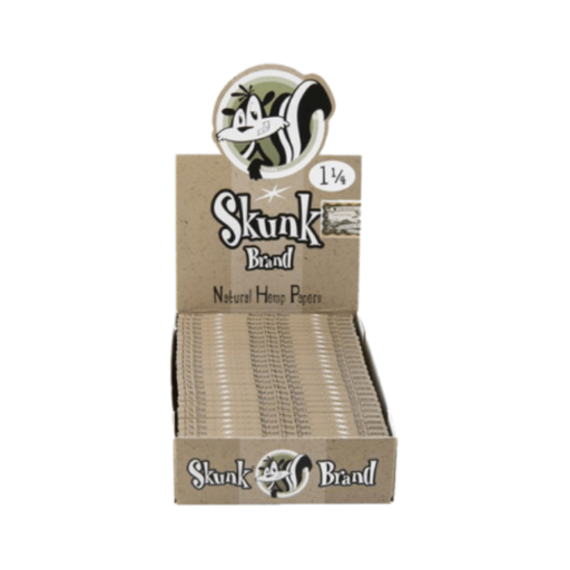 [SKUNK HEMP SLOW 114 P 25] Skunk Hemp Slow Burning 1 1/4 Rolling Papers - 25ct
