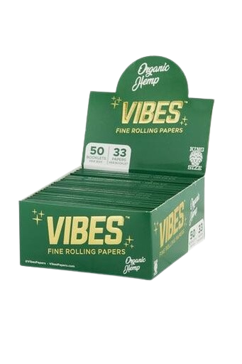 [VIBES ORG HEMP KS P 50] *BFS* Vibes Organic Hemp King Size Rolling Papers - 50ct