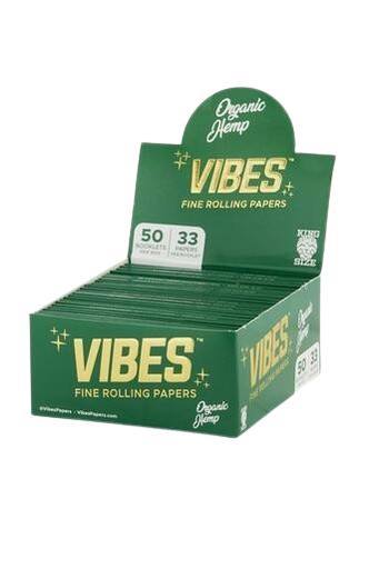 [VIBES ORG HEMP KS P 50] Vibes Organic Hemp King Size Rolling Papers - 50ct