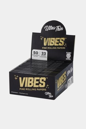 [VIBES UTHIN KS P 50] Vibes Ultra Thin King Size Rolling Papers  - 50ct