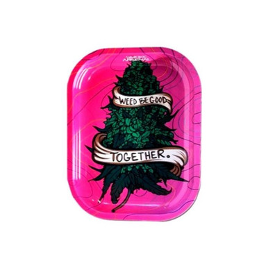 [SATRAY-S107] Weed be Good Metal Rolling Tray - Small