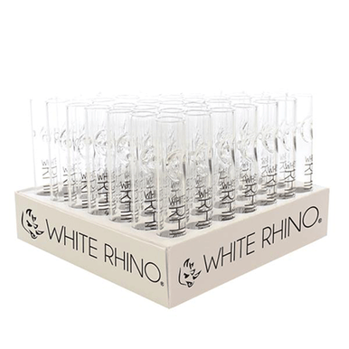 [1854] White Rhino Glass Steam Roller - 49ct