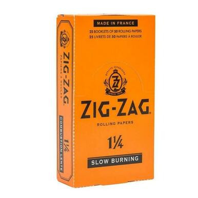 [8660100481] Zig Zag Orange 1 1/4 Slow Burning Rolling Papers - 25ct