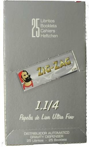 [ZIGZAG SILVER 114 P 25] Zig Zag Silver 1 1/4 Rolling Papers - 25ct