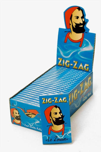 [ZIG ZAG SLOW BLUE P 25] Zig Zag Slow Burning Blue Rolling Paper - 25ct