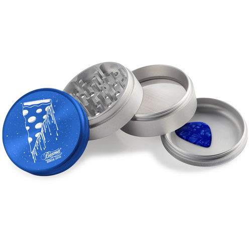 Beamer Flying Pizza Extended Aircraft Grade 63mm 4 Piece Aluminum Grinder with Guitar Pick