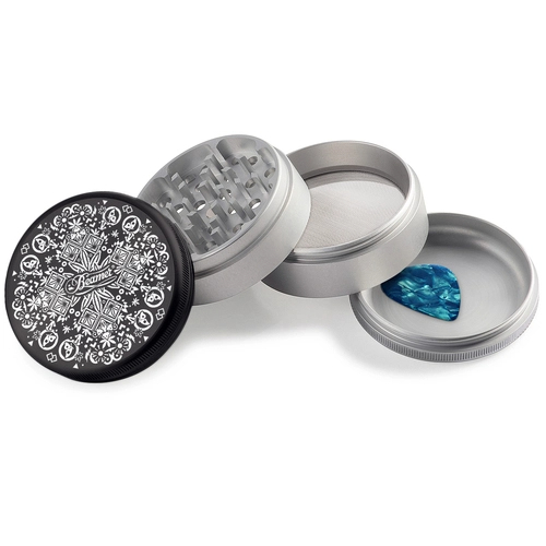 Beamer Trippy Jewel Design Aircraft Grade 4pc 63mm Aluminum Grinder with Guitar Pick