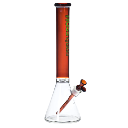 Hoss Glass 18" Thick Beaker w/ Colored Top