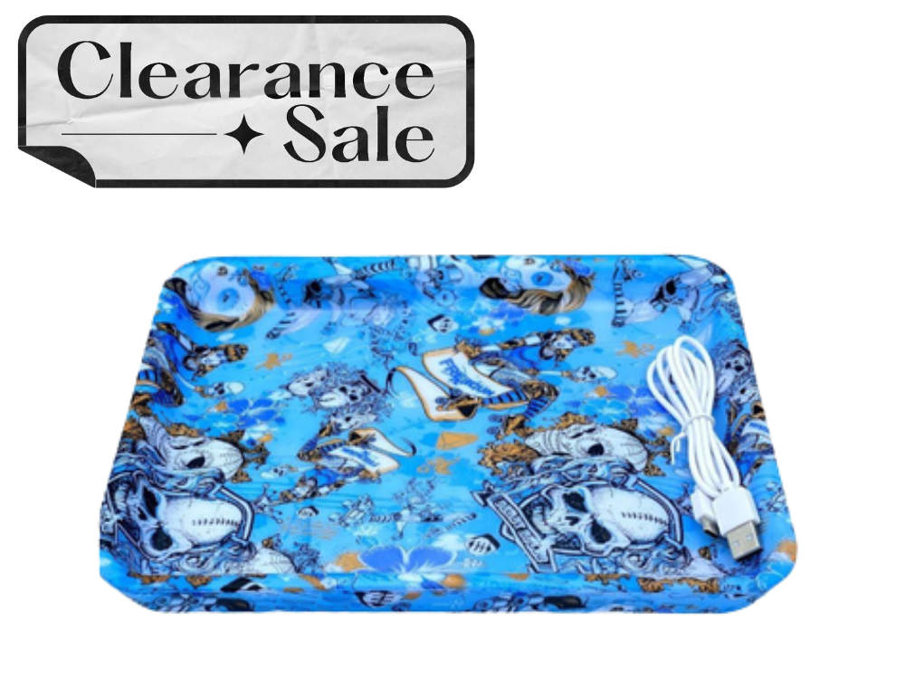 LED Print Glowing Rolling Tray Assorted Designs Smoke Arsenal