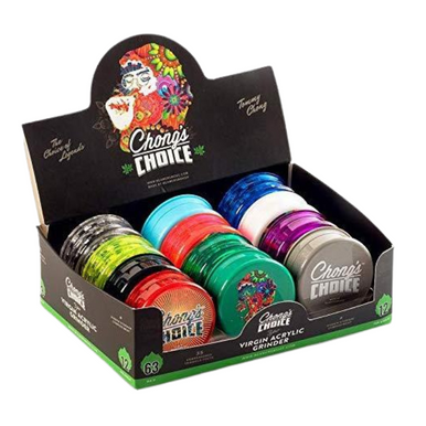 [BEAMER CHONG CHOICE ACRYLIC GRINDER] Beamer Chong's Choice Acrylic 63mm 3-Pc Grinder - 12ct