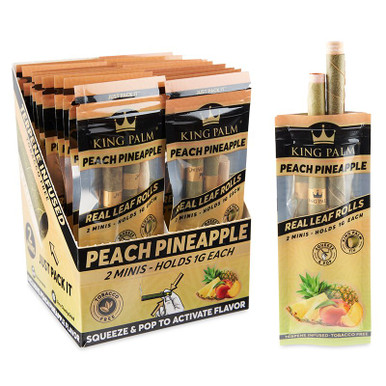 [10810089611960] King Palm 2 Mini Rolls Peach Pineapple - 20ct