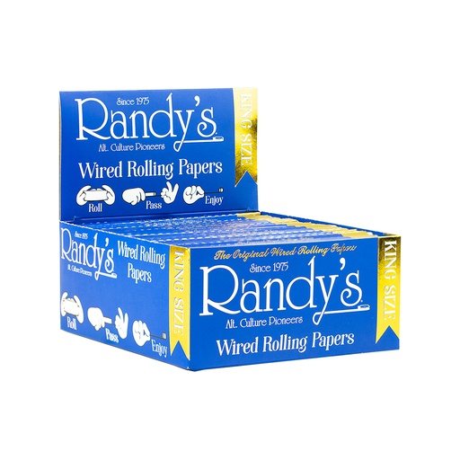 [RANDYS KSS GOLD PAPER 25] Randy's King Size Wired Rolling paper 110mm - 25ct